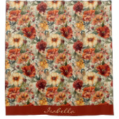 Rideaux De Douche Motif floral personnalisé chic (Devant)