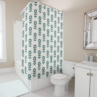 Rideaux De Douche Motif floral rétro