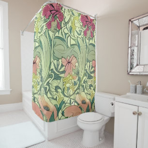 Rideaux De Douche Motif floral rétro classique élégant