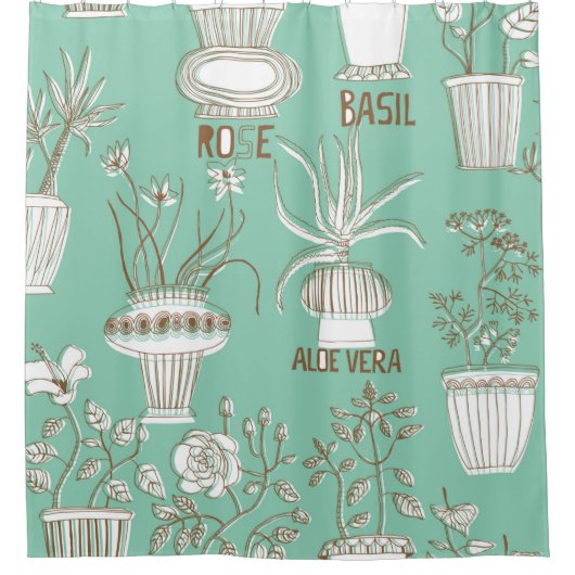 Rideaux De Douche Motif fluide floral (Devant)