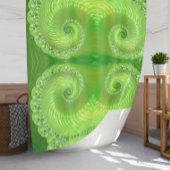 Rideaux De Douche Motif fractal vert moderne