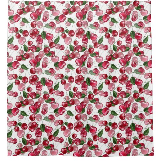 Rideaux De Douche Motif Fruit cerise (Devant)