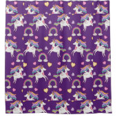 Rideaux De Douche Motif Funny Unicorn Magique Cheval mignon (Devant)