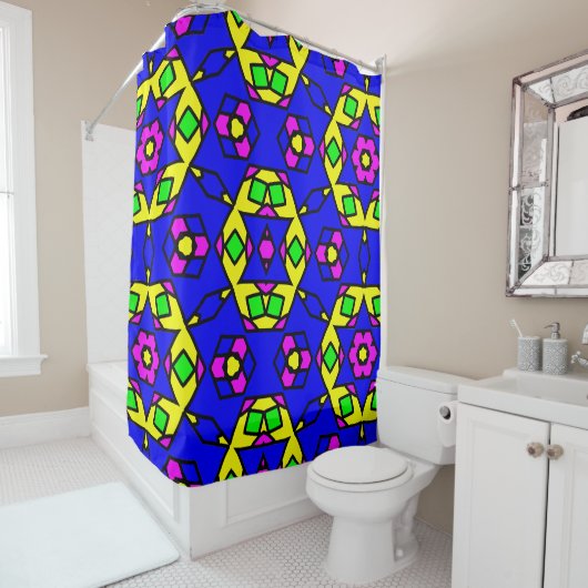 Rideaux De Douche Motif Geo 8 (En situation)