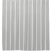 Rideaux De Douche Motif géométrique à rayures grises et blanches (Devant)