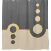 Rideaux De Douche Motif géométrique, abstrait, moderne, cercles (Devant)