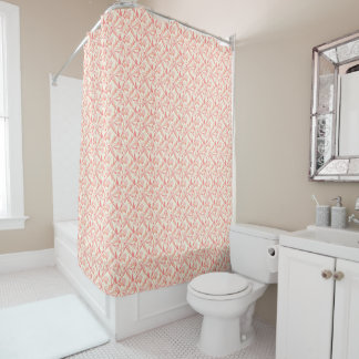 Rideaux De Douche Motif géométrique abstrait rose beige
