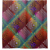 Rideaux De Douche Motif géométrique Afrocentré (Devant)