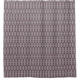 Rideaux De Douche motif géométrique Brown et blanc