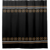 Rideaux De Douche Motif géométrique Brown et noir (Devant)