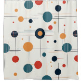 Rideaux De Douche Motif géométrique du milieu du siècle (Devant)