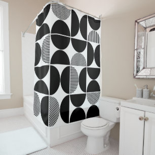 Rideaux De Douche Motif géométrique du milieu du siècle