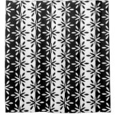 Rideaux De Douche Motif géométrique graphique noir et blanc (Devant)
