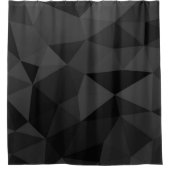 Rideaux De Douche Motif géométrique gris foncé et noir (Devant)