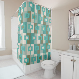Rideaux De Douche Motif géométrique moderne rectangulaire du milieu