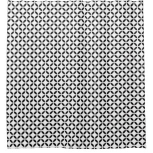 Rideaux De Douche Motif géométrique pétale noir blanc chic