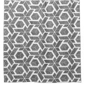 Rideaux De Douche Motif géométrique points noirs sur blanc (Devant)