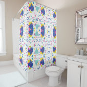 Rideaux De Douche Motif géométrique Retro Memphis (En situation)