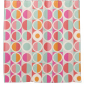 Rideaux De Douche Motif géométrique rose orange (Devant)