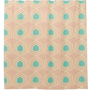 Rideaux De Douche Motif géométrique sans couture avec des pentagones