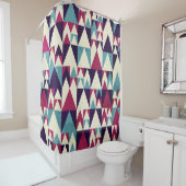 Rideaux De Douche Motif géométrique triangle rétro (En situation)
