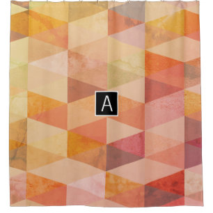 Rideaux De Douche Motif géométrique Triangle souple Monogramme