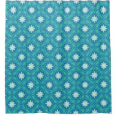 Rideaux De Douche Motif géométrique Turquoise Blue Boho Star (Devant)