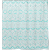 Rideaux De Douche Motif géométrique Wavy Aqua (Devant)