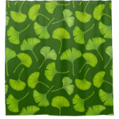 Rideaux De Douche Motif Ginkgo sur vert foncé (Devant)