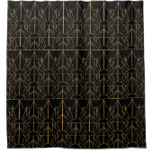 Rideaux De Douche Motif Gold et Black Art Déco (Devant)