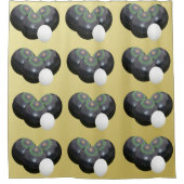 Rideaux De Douche Motif Gold Et Black Lawn Bowls, (Devant)