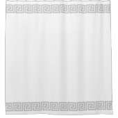 Rideaux De Douche Motif grec clair sur blanc (Devant)
