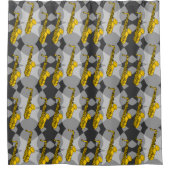 Rideaux De Douche Motif gris saxophone (Devant)