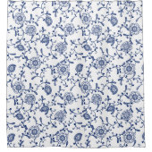 Rideaux De Douche Motif Hamptons bleu esthétique Boho Floral (Devant)