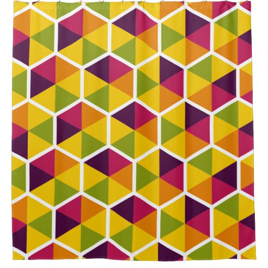 Rideaux De Douche Motif Hexagon 01 (Devant)