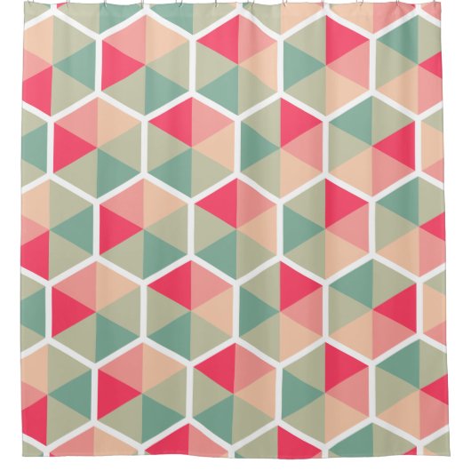 Rideaux De Douche Motif Hexagon 04 (Devant)
