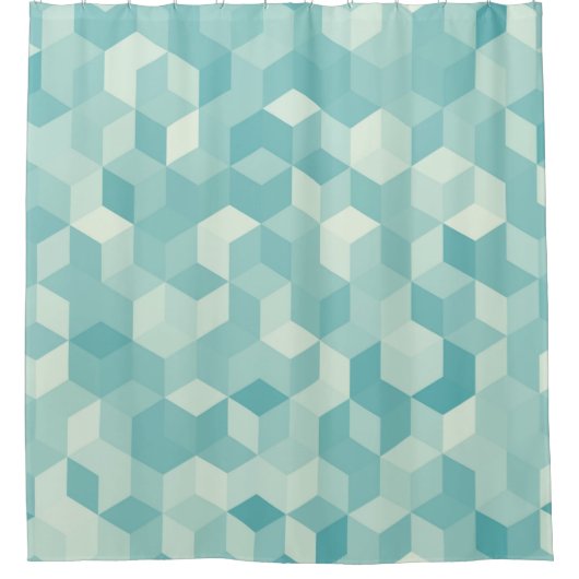 Rideaux De Douche Motif Hexagonal bleu clair transparent (Devant)