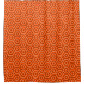 Rideaux De Douche Motif Hexagonal géométrique orange simple (Devant)