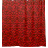 Rideaux De Douche Motif Hexagonal géométrique rouge simple (Devant)