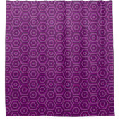 Rideaux De Douche Motif Hexagonal simple et géométrique violet (Devant)