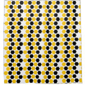 Rideaux De Douche Motif hexagramme Hex Noir Noir Jaune (Devant)