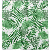 Rideaux De Douche Motif Hip Retro Tropical Green Palm Leafs (Devant)
