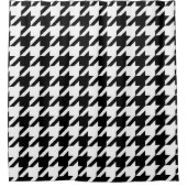 Rideaux De Douche Motif Houndstooth en noir et blanc (Devant)