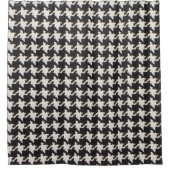 Rideaux De Douche Motif Houndstooth Noir Blanc (Devant)
