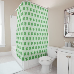 Rideaux De Douche Motif irlandais shamrock Four Leaf Clover Coffee M