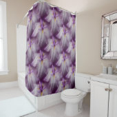 Rideaux De Douche Motif japonais Iris violet (En situation)