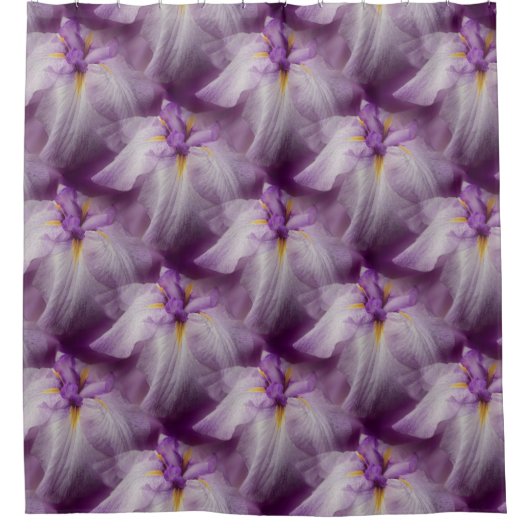 Rideaux De Douche Motif japonais Iris violet (Devant)