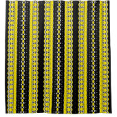 Rideaux De Douche Motif jaune et noir (Devant)