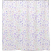 Rideaux De Douche Motif léopard de métal blanc (Devant)