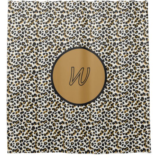 Rideaux De Douche Motif Leopard personnalisable (Devant)